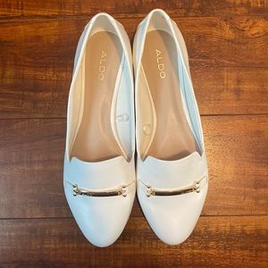 White ALDO flats